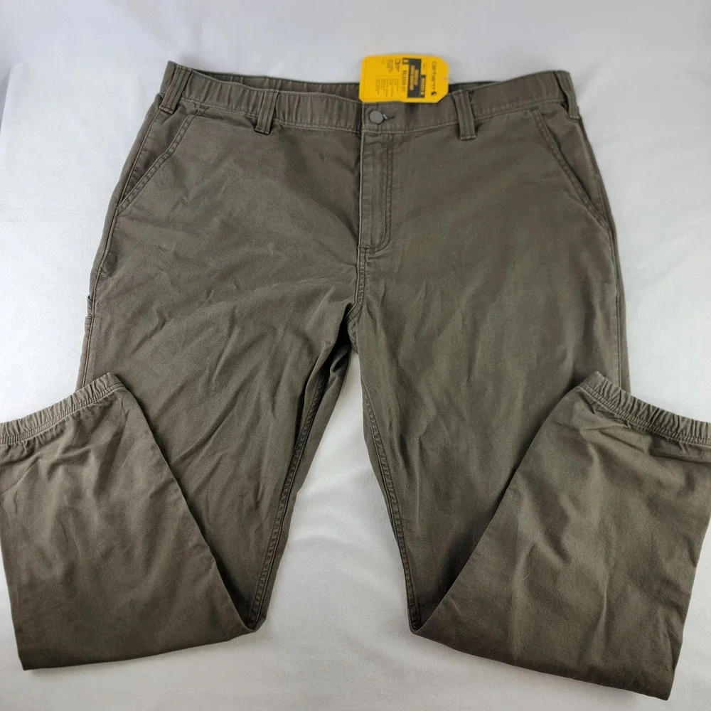 Carhartt Rugged Flex Canvas Jogger Pants Relaxed Brown BN6889-M Mens 40 Short